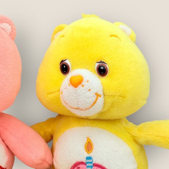 Care Bears Cheer Bear and Birthday Bear 2000s Plush Toy Stuffed Animal - Picture 3 of 7